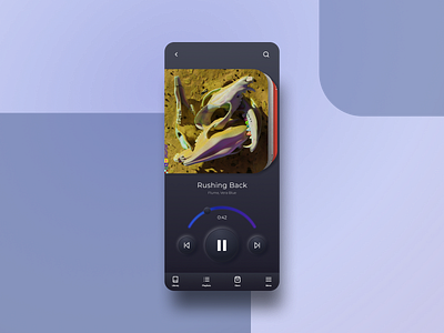 Music Player in Dark Neumorphism dailyui dark musicplayer neumorphism