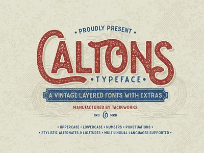 Caltons Typeface with Extra Bonus classic font crafted crafter display display font display fonts font font family fonts hand crafted hand crafted font handcrafted handcrafting illustration layered font rough font sans serif typeface typeface font vintage font
