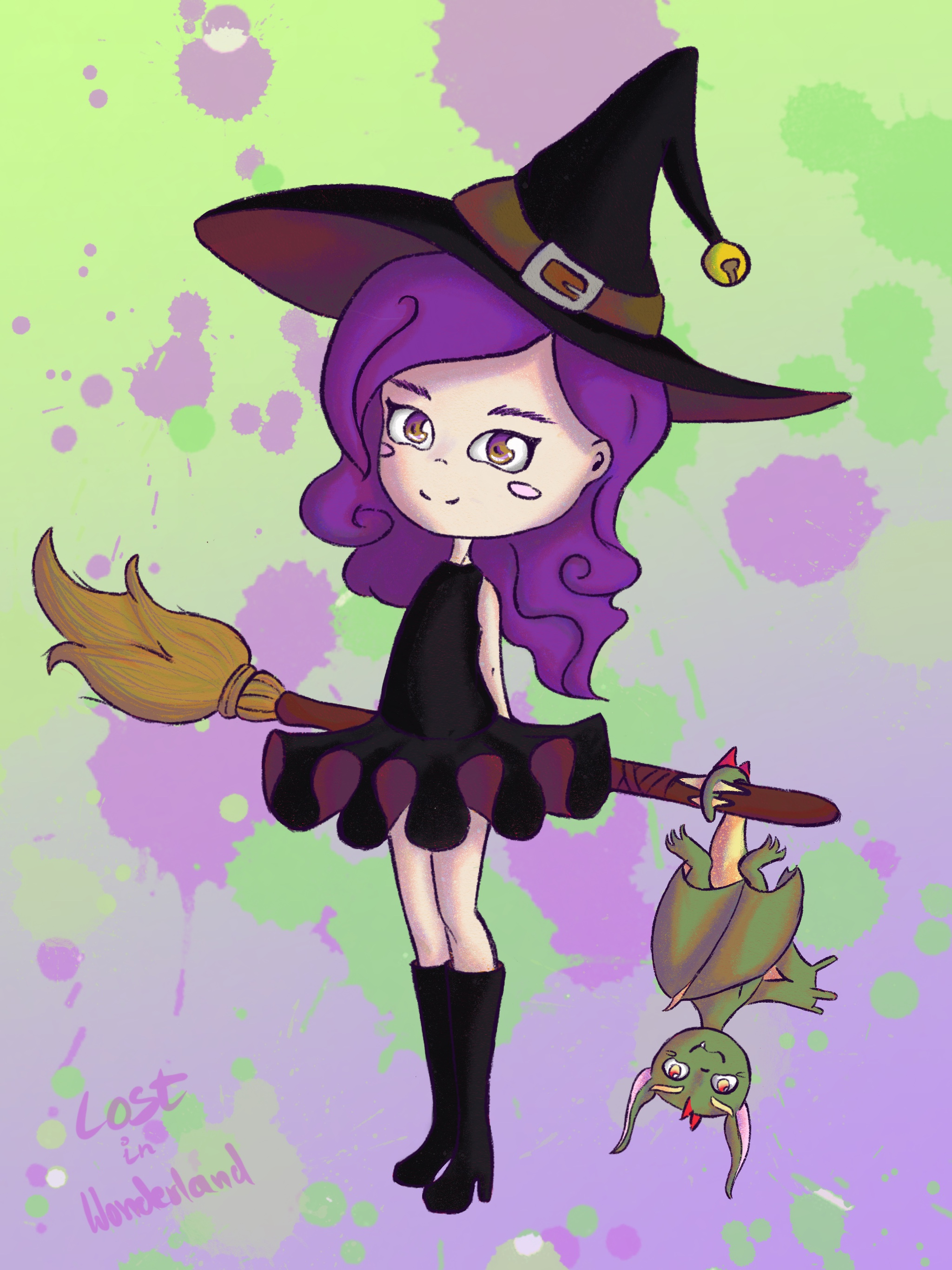 Example of witch and dragon