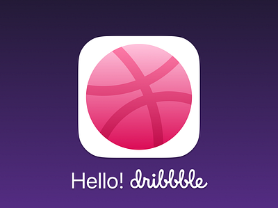 Hello! dribbble app debut dribbble figma hello icon ios redesign