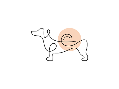 Dachshund animal brand branding dachshund dog friend home line linear logo logotype mark minimalism minimalistic modern pet sausage shop sign store