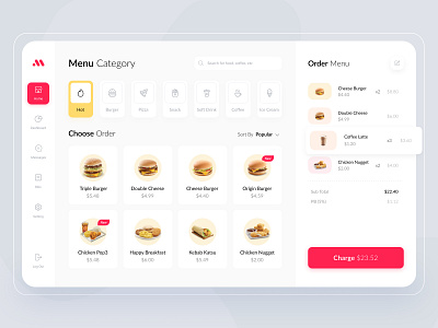 Cashier Dashboard App Exploration burger button cahsier card cash charge clean clean ui dashboard dashboard ui food ipad order restaurant shope startup tablet ui ui design website