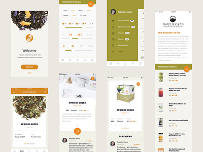 Product card mobile. Tea card. Adagio Teas app card filters flat ios ios app design minimal minimalistic mobile mobile app mobile app design mobile ui product page reviews tea tea card ui ui design