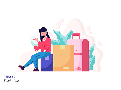 Travel design flat illustration illustration travel travel app travelling vector