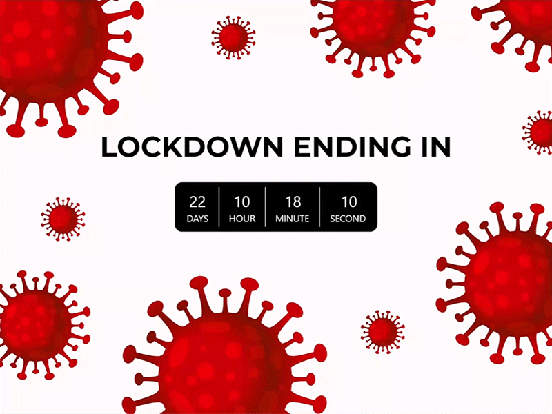 Countdown Timer adobe xd adobexd coronavirus dailyui design madewithadobexd timer ui uiuxdesign ux