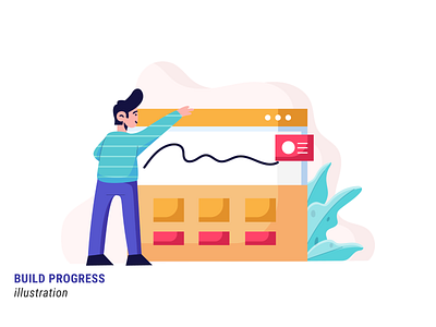 Build Progress build design flat illustration illustration illustrator progress ui vector webdesign