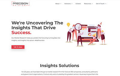 Precision Opinion Corporate Website elementor ui ux website design wordpress