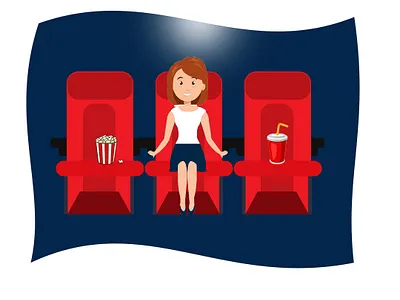 Cinema art branding design flat graphic design illustration illustrator lockdown minimal missing type typography vector