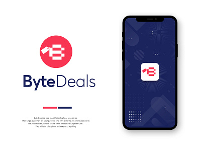 Byte Deals Logo Concept applogo bit bitcoin blogo blue branding agency byte dealslogo e commerce logo ecommercelogo local store logo logodesign mobile accessories logo mobile shop logo reatil logo red retail store logo tech tech logo techonology logo