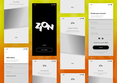 Zion app Interface app ui