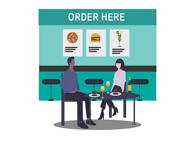 Restaurant art branding design flat freelance graphic design graphicdesigner illustration illustrator minimal