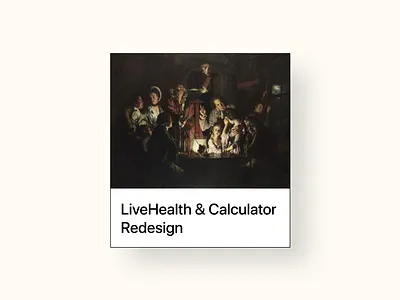 LiveHealth & Calculator Redesign Thumbnail— UX Design Exercise apps blog design illustration ios minimalism minimalist ui user experience ux