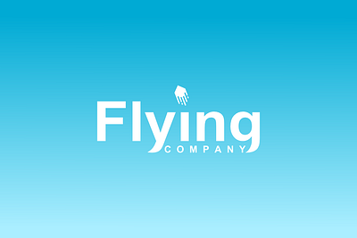 Flying branding desain logo simple typogaphy vector