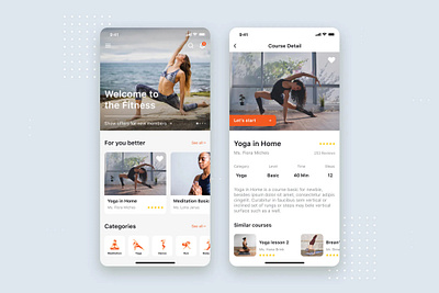 Yoga Fitness App app design design mobile app design mobile design mobile ui ui ux design ui design ui ux uiux design ux design