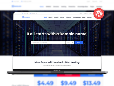 Nexbunker - Hosting/Server WordPress Theme + WHMCS domains hosting hosting template knowledgebase plans pricing server servers shared shared hosting webhost whm whmcs whmcs bridge wordpress hosting wordpress theme wordpress themes wordpress whmcs