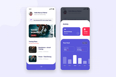 Fitness Training Mobile App app app design design mobile app design mobile design mobile ui design ui ux design ui design ui ux uiux design ux design