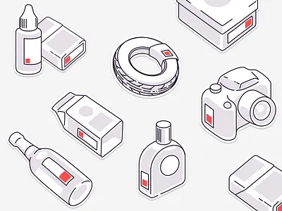 Marking goods illustration