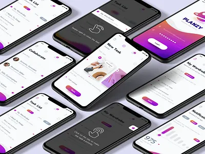 Productivity App app branding clear concept customer dashboard app day improving isometric design liquid manage methodology minimal mobile prioritize self organization structure task ui ux
