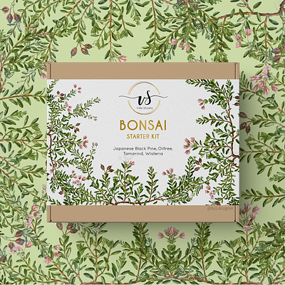 Packaging for plant lovers 💚 bonsai botanical box flower gold green packaging packaging design sleeve