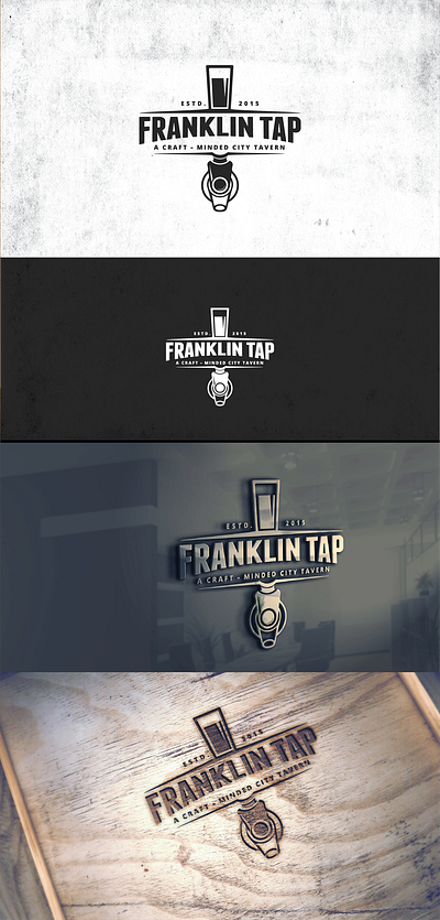 Franklin Tap beerlogo brewing tap logo craft beer logo logo design logodesign micro brewery logo vintage logo