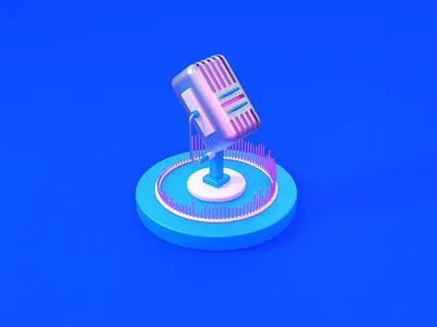 3D ICON -- 语音 branding c4d c4dart c4dfordesigners c4dtoa creative logo ui uidesign 话筒 语音