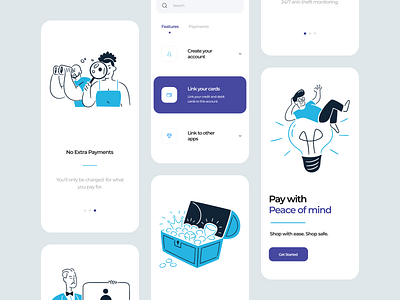 Payment App bank cards finance flat illustration interface ios minimal mobile app mobile ui modern money payment paypal trending typography ui