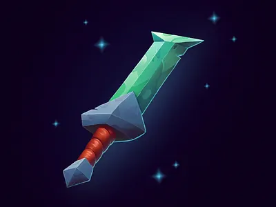 Sword art casual game icon match3 mobile