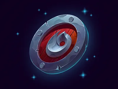 Shield art casual game icon match3 mobile