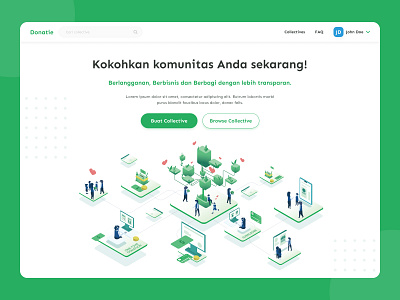 Donation Website collaboration collective community content designer dailyuiux design donation illustration illustrator inspiration landing page profile ui uiux uiuxdesigner ux web webdesign website website design