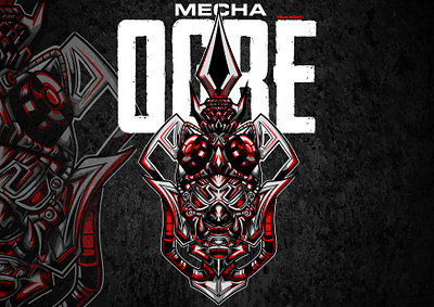 mecha ogre illustration vector