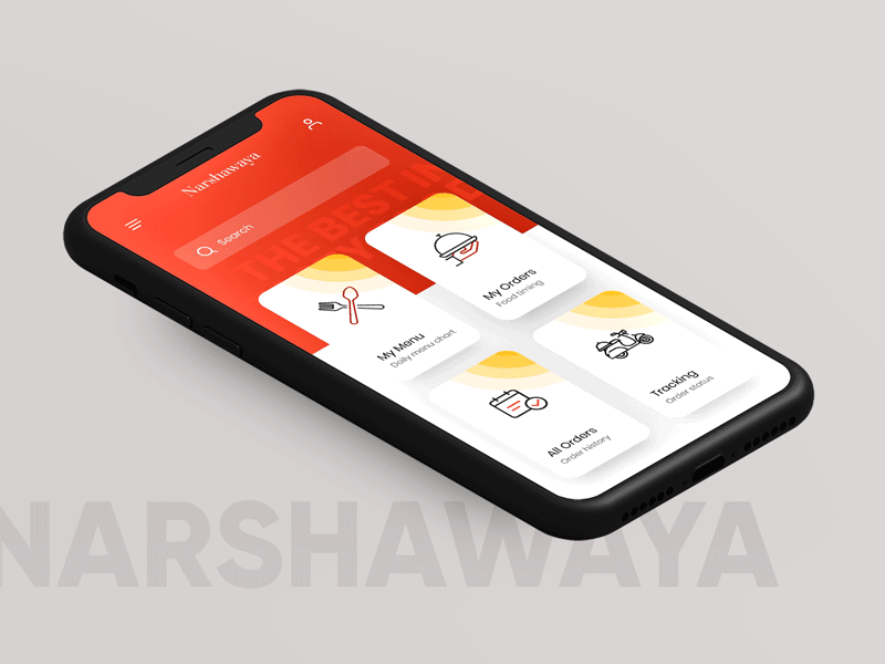 Narshawaya | Online food mess application | Micro-interactions akhiltchandran branding catalog food app food delivery service hybrid app minimalism modern order food order food online principleapp