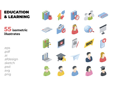 Education and learning 3d creative flat icons idea illustration isometric isometric art isometric design isometric icons isometric illustration vector