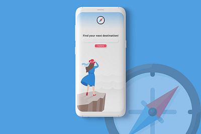 Travel App Home Screen | UI Design | Neumorphism adobexd app app design application branding agency design neumorphism softui ui ui ux uidesign uiux uxdesign xd
