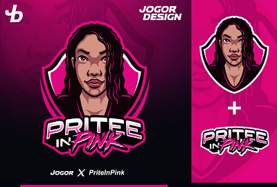 Prite In Pink - Mascot Photo Projects design esports logo icon illustration jogor lady logo mascot pink typogaphy vector woman