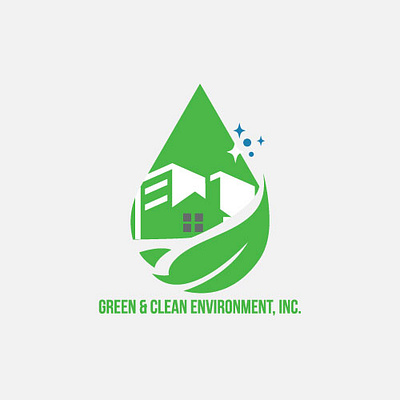 GREEN AND CLEANING COMPANY LOGO brand identity business logo ceo cleaning company cleaning logo cleaning service logo design ui