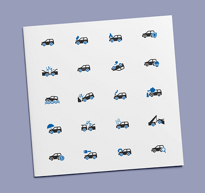 Car Insurance Icons accident auto car car crash collision icon icon design icon set icons insurance