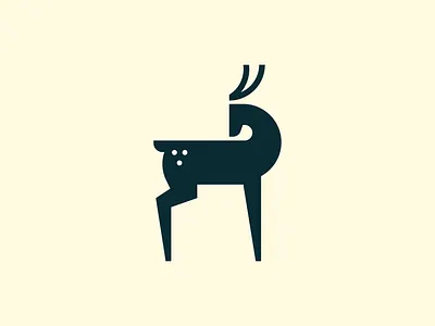 Deer mark abstract animal antler branding clever deer elegant flat geometry icon logo luxury mark minimal wild