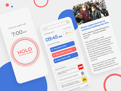 My Alarm alarm alarm clock app application concept design layout personal project study ui ux ux design