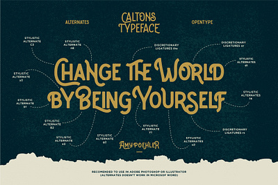 Caltons Typeface Alternates - Opentype crafted crafted font display font font font alternates font bundle font crafted font creator font design font display font family ligatures opentype type design typeface typeface design typeface family typefaces vintage font vintage fonts