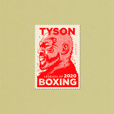 Mike Tyson Post Stamp 2020 box boxing boxing glove boxing legends illustration iron mike letter mike tyson post stamp sport illustration sport stamp stamp tyson