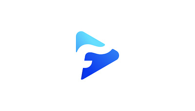 F Logo app blue design f icon logo mark ui ux vector web