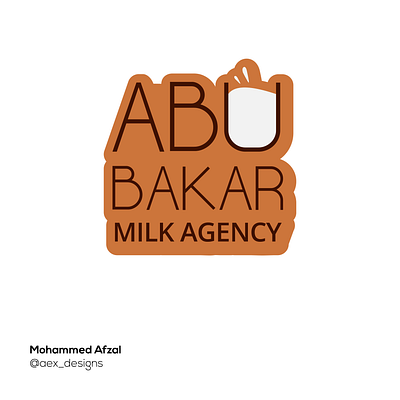 Logo for Abu Bakar Milk Agency adobe illustrator brand brand design brand designer branding graphic design graphicdesign illustrator logo logo design logo design branding logo designer logo designers logo designs logo mark logodesign logos