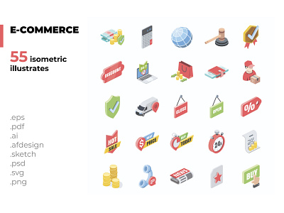 E-commerce 3d concept creative design flat icons idea illustration isometric isometric art isometric design isometric icons isometric illustration vector