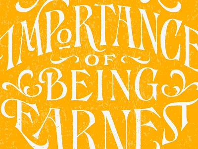 The Importance of Being Earnest heritage lettering type