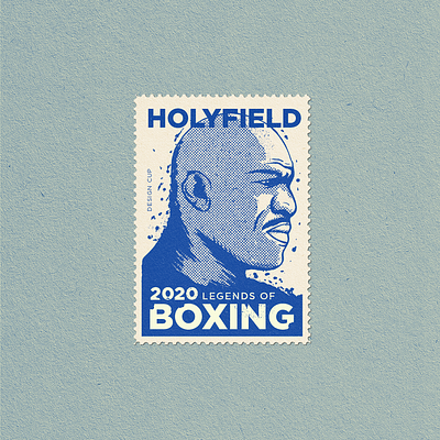 Evander Holyfield Post Stamp art boxing boxing day boxing glove boxing sport evander evander holyfield fighter fighter illustration holyfield illustrator legends postal service postal stamp postcard sport stamp