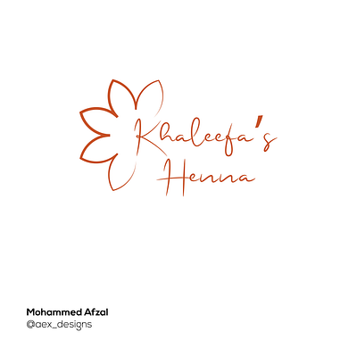 Logo for Khaleefa's Henna, a Henna designes on Instagram adobe illustrator brand brand identity branding graphic design graphicdesign illustrator logo logo design logo designer logo designing logodesign logos logotype vector