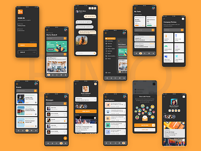 EIMO Mobile App app design employee management app mobile uidesign uiux uxdesign