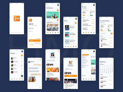 EIMO Mobile App company employee app management app mobile design uidesign uiux uxdesign