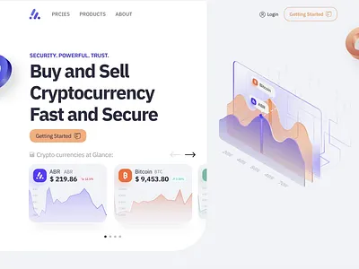 ABR Landing page animation app bitcoin branding coin design design studio ecommerce exchange graphic interaction interface landing landing page scroll ui ux video web web design