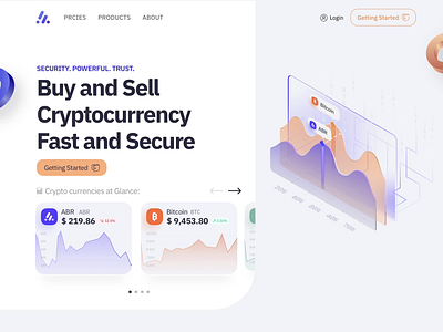 ABR Landing page animation app bitcoin branding coin design design studio ecommerce exchange graphic interaction interface landing landing page scroll ui ux video web web design